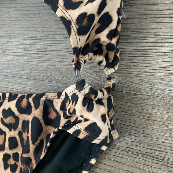 Good American Always Fits Cutout Monokini Swimsuit - Size 3XL/6 - Leopard - NWOT - Picture 8 of 11